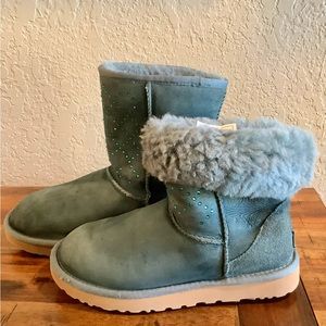 UGG Australia Turquoise Shearling Classic Boots